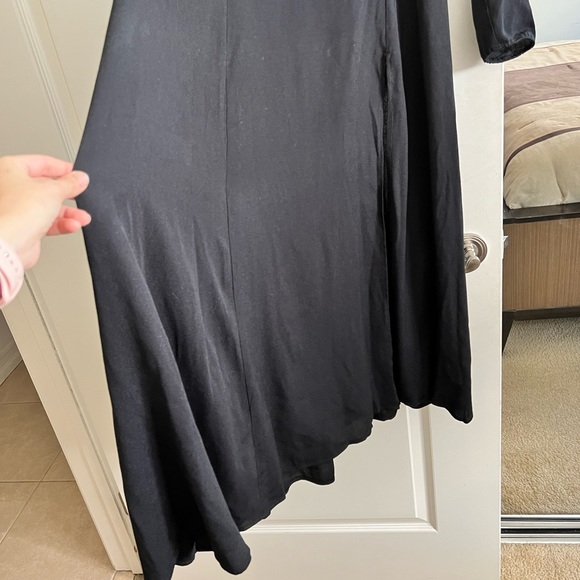 Reformation 8 Sigmund Long Sleeve Midi Dress Leg Slit - Picture 7 of 13